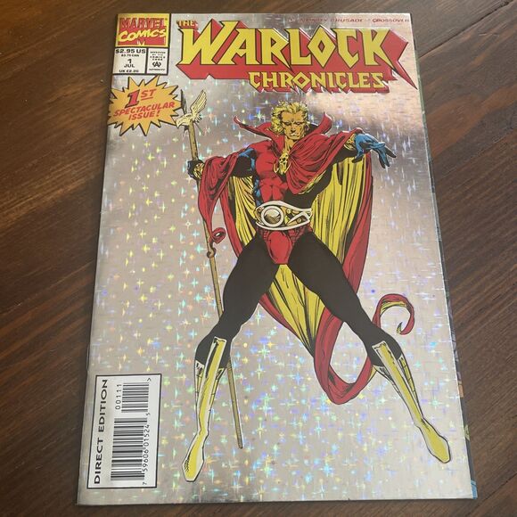 "THE WARLOCK CHRONICLES" #1 PRISM CHROME COVER MARVEL COMIC VF 1993 - Picture 5 of 9